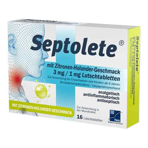 Septolete mit Zitronen-Holunder-Geschmack 3 mg/1 mg Lutschtabletten - 1