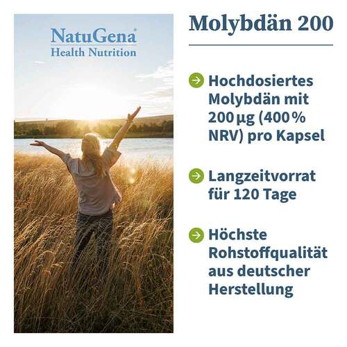Molybd&auml;n 200 vegan + hochdosiert Kapseln - 2