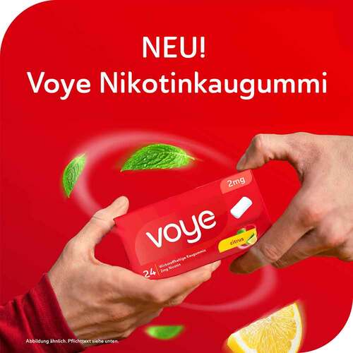 Voye 2 mg wirkstoffhaltige Kaugummis mit Nikotin Citrus - 3