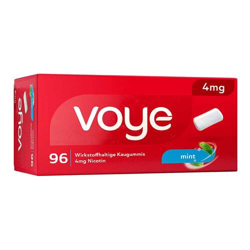 Voye 4 mg wirkstoffhaltige Kaugummis mit Nikotin Mint - 1