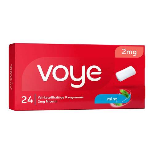 Voye 2 mg wirkstoffhaltige Kaugummis mit Nikotin Mint - 1