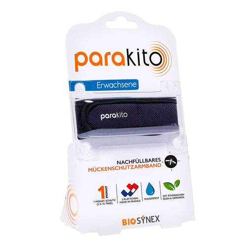 Parakito M&uuml;ckenschutz Armband Erwachsene schwarz - 1