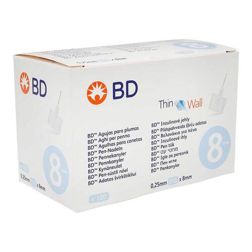 BD Thin Wall Pen-Nadeln 0,25 31 Gx8 mm - 1