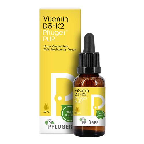 Vitamin D3 + K2 Pfl&uuml;ger Pur 500 I.E. / 25 µg Tropfen - 1