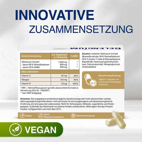 Gelencium Weihrauch Plus hochdosiert mit Vitamin C Kapseln  - 3
