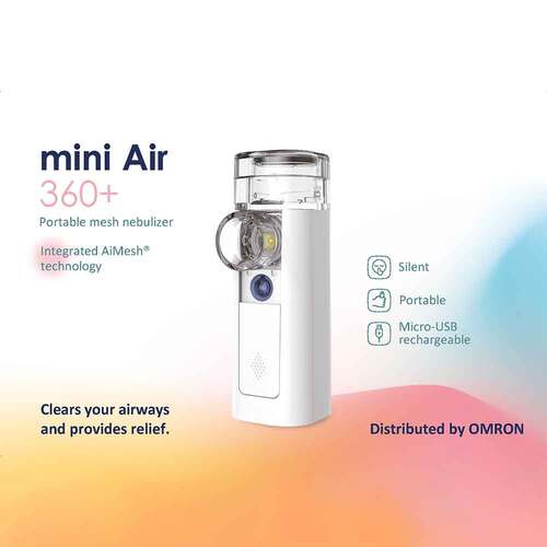 Omron mini Air 360 + Mesh Nebulizer tragbar - 3
