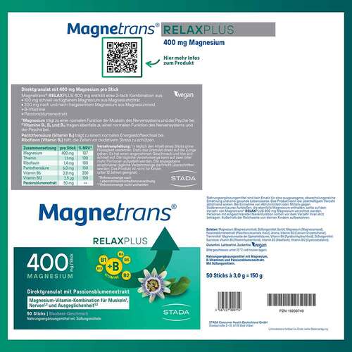 Magnetrans Relax + 400 mg Granulat Sticks Blaubeere - 2