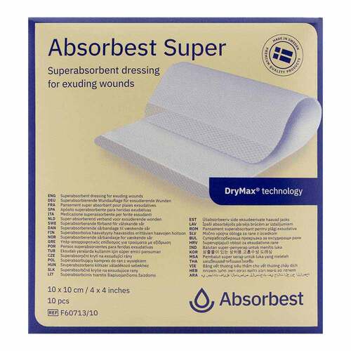 Absorbest Super superabsorb.Wundauflage 10x10 cm - 1