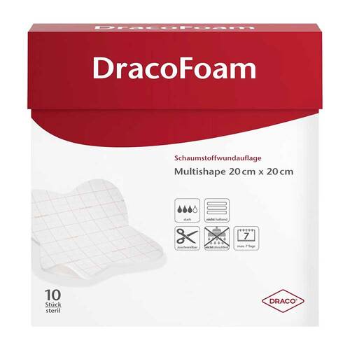 Dracofoam Schaumstoff Wundauflage Multishape 20x20 cm - 1