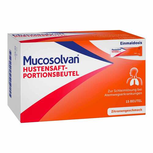 Mucosolvan Hustensaft-Portionsbeutel mit 30 mg Ambroxol - 6