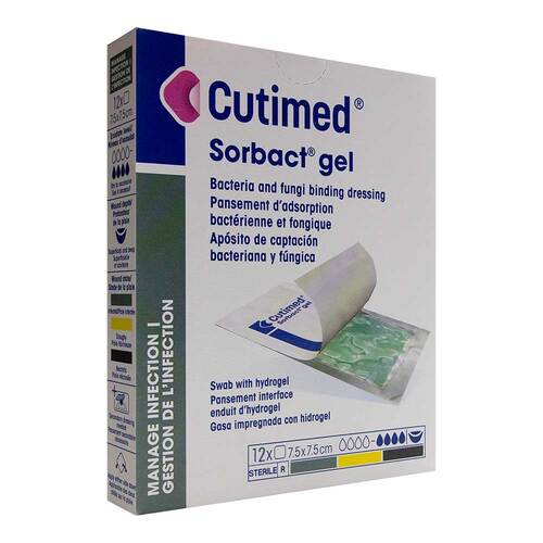 Cutimed Sorbact Gel Kompressen 7,5x7,5 cm - 1