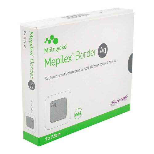 Mepilex Border Ag Schaumverband 7x7,5 cm steril - 1