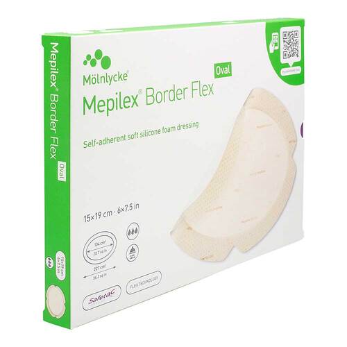 Mepilex Border Flex Schaumverband haft.15x19 cm oval - 1