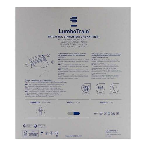 Lumbotrain waisted R&uuml;ckenst&uuml;tzbandage Gr&ouml;&szlig;e 5 titan - 2