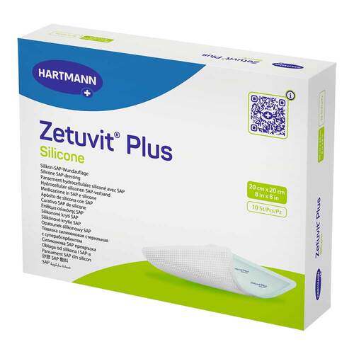 Zetuvit Plus Silicone steril 20x20 cm - 1
