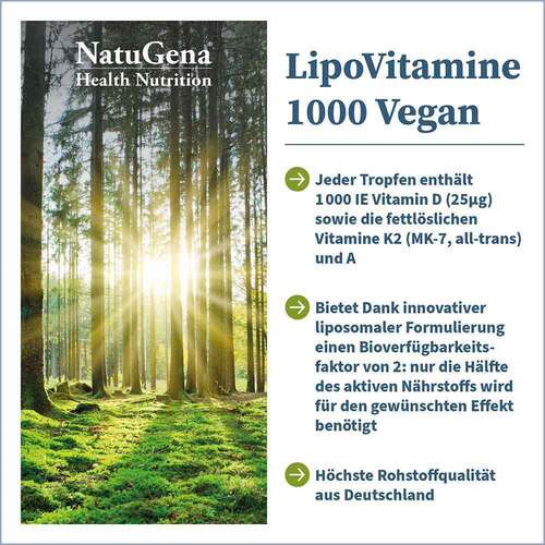 Lipovitamine 1000 vegan Vitamin D3 + A + K2 Tropfen - 2