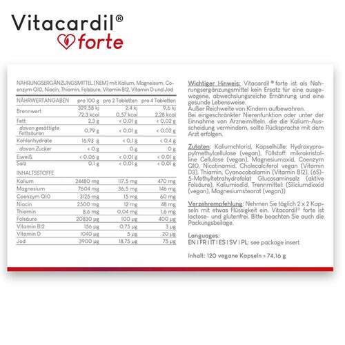 Vitacardil Forte mit Thiamin Kapseln  - 2