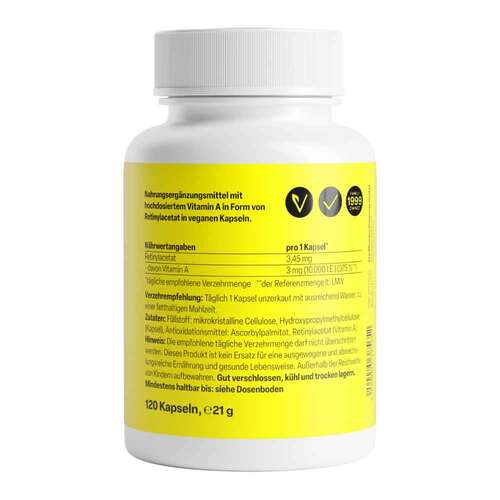 Vitamin A 10.000 I.E. Retinylacetat Kapseln Zeinpharma - 2