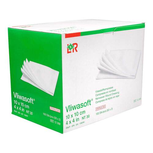 Vliwasoft Vlieskompressen steril 10x10 cm 6l. - 1