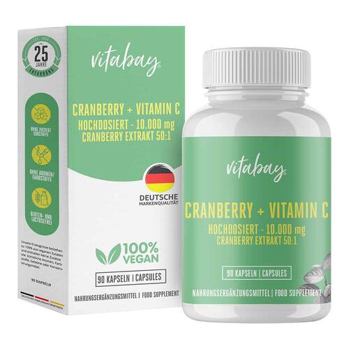 Cranberry + Vitamin C 10.000 mg hochdosiert Kapseln - 1
