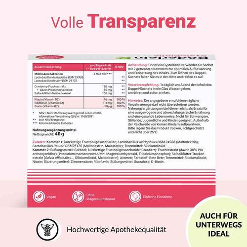 D&ouml;derlein Cystobiotic Milchs&auml;urebakterien + Cranberry Pulver  - 7