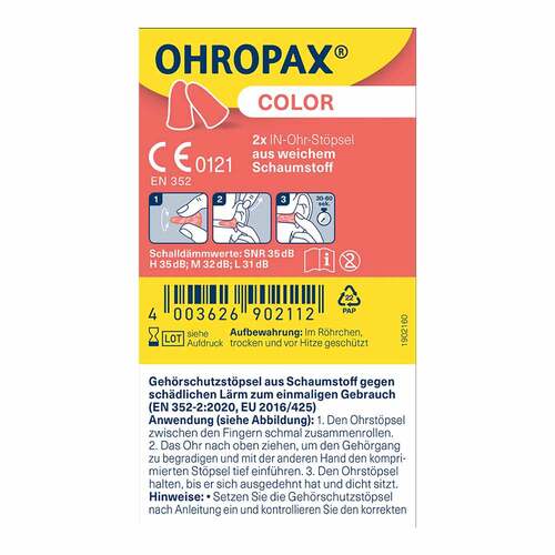 Ohropax color Schaumstoff In-Ohr St&ouml;psel - 3
