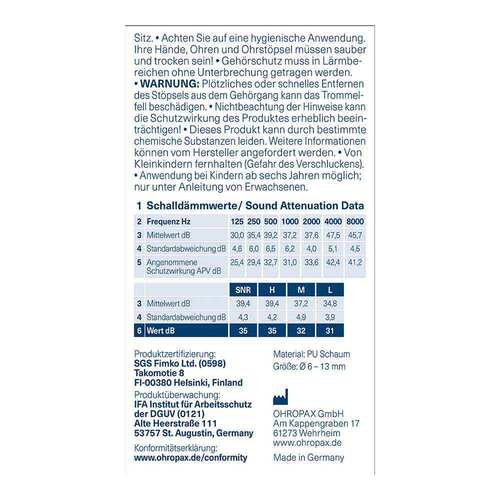 Ohropax color Schaumstoff In-Ohr St&ouml;psel - 4