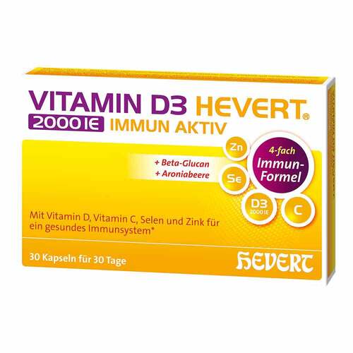 Vitamin D3 Hevert 2000 IE Immun Aktiv Kapseln - 1