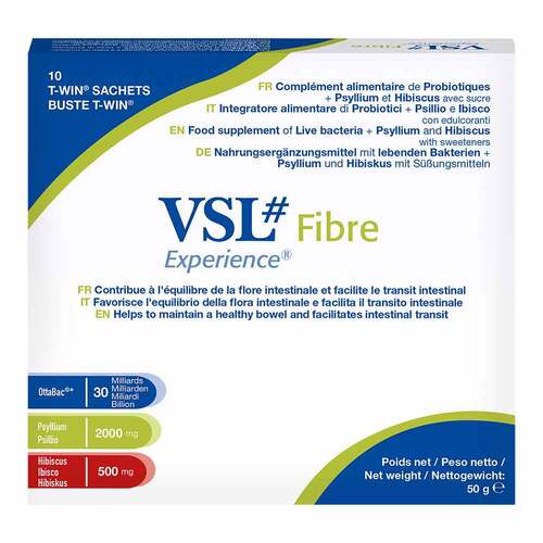 Vsl Fibre hochdos.Bakterien mit Psyllium + Hibiskus - 1