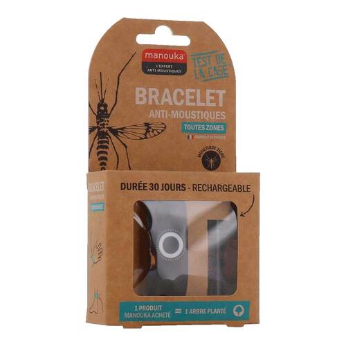 Manouka M&uuml;ckenschutz Armband Erwachsene schwarz - 1