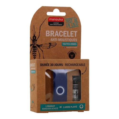 Manouka M&uuml;ckenschutz Armband Erwachsene blau - 1