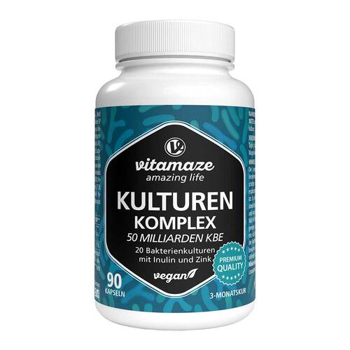 Kulturen Komplex 20 Darmbakterien 50 Mrd. KbE vegane Kapseln  - 1