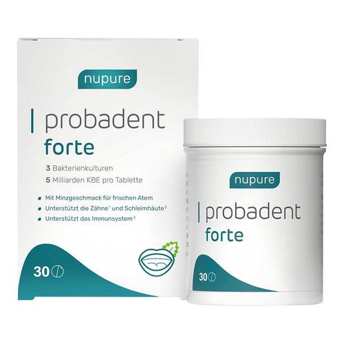 Nupure probadent forte 3 Bakterien Kulturen 5 Mrd. KBE Lutschtabletten - 1