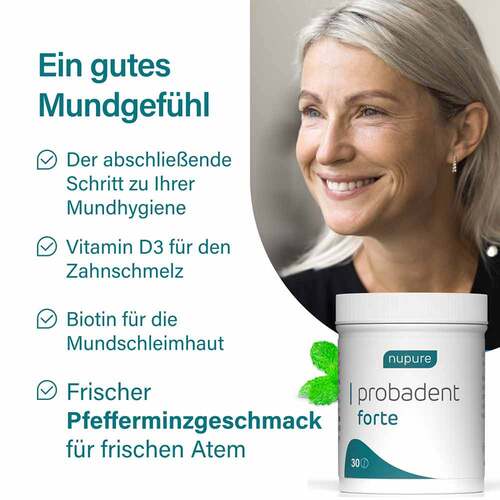 Nupure probadent forte 3 Bakterien Kulturen 5 Mrd. KBE Lutschtabletten - 2