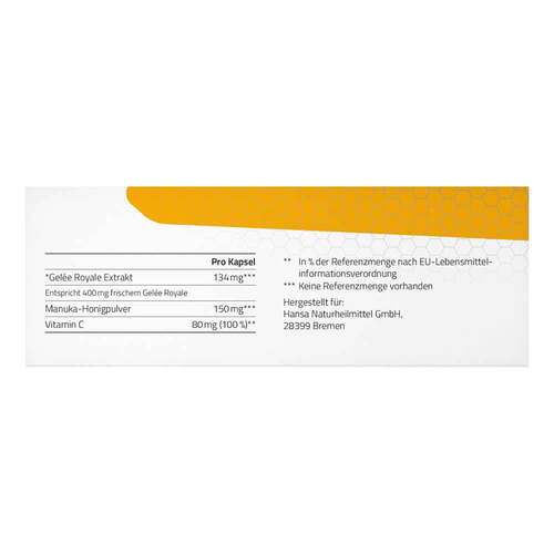 Beecraft Gelee Royale Kapseln mit Manuka-Honig - 3