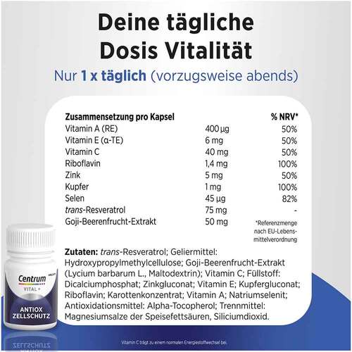 Centrum Vital + Antiox Zellschutz Kapseln - 4