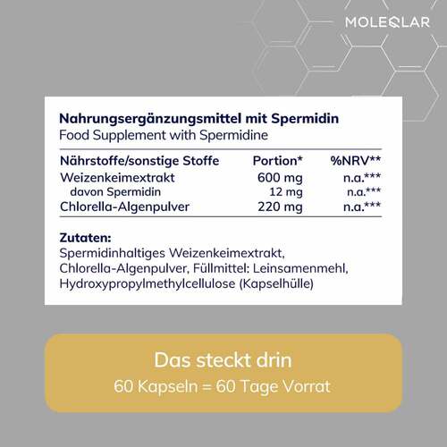 Moleqlar Longevity Spermidin pro Kapseln - 4