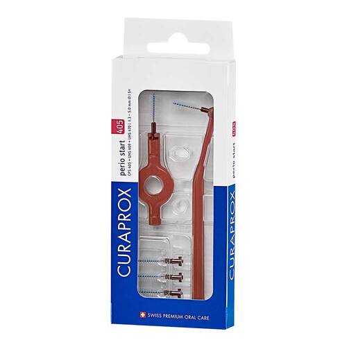 Curaprox Interdental Set Cps 405 rot 5 St B&uuml;rstchen + 2 Halter - 1