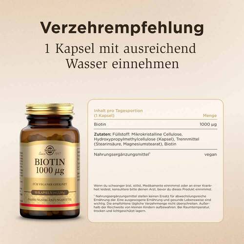 Solgar Biotin 1000 µg Kapseln - 6