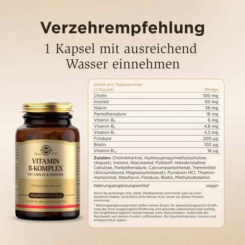 Solgar Vitamin B-Komplex Kapseln - 6