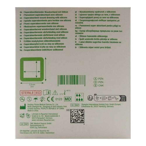 Vliwasorb sensitive 12,5x12,5 cm superabsorb.Wundv - 2