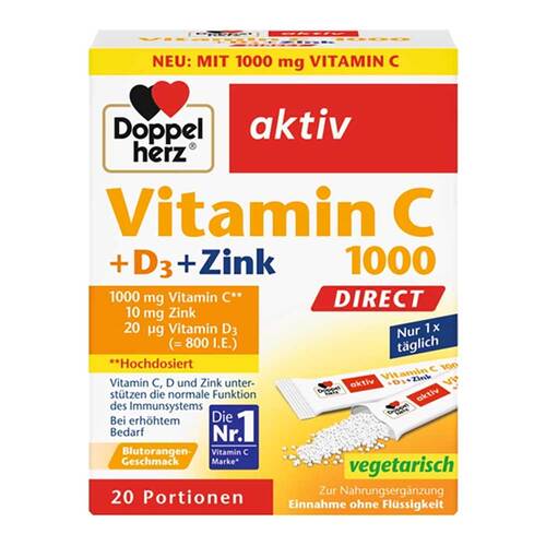 Doppelherz Vitamin C 1000 + D3 + Zink Direct Pellets - 1