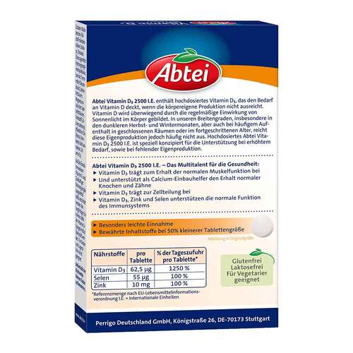 Abtei Vitamin D3 2500 I.E. Mini Tabletten - 2