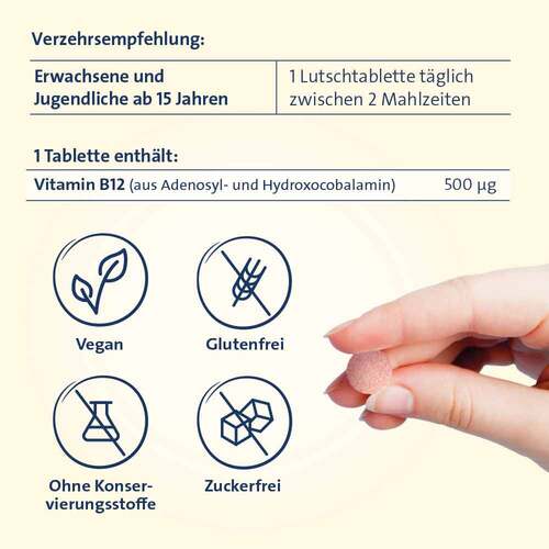 Vitamin B12 Hevert 500 µg Duo Aktiv Lutschtabletten  - 4