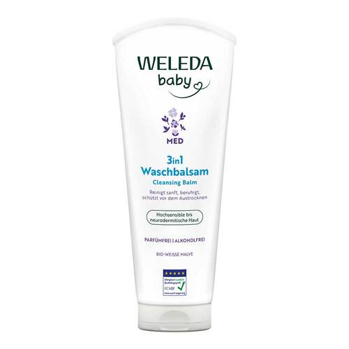 Weleda 3in1 Waschbalsam wei&szlig;e Malve - 1