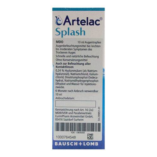 Artelac Splash MDO Augentropfen bei trockenen Augen - 2
