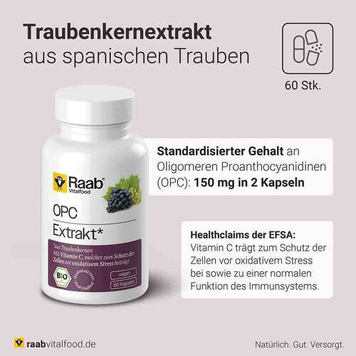 Raab Vitalfood OPC Extrakt Kapseln Bio - 3