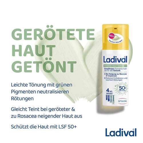 Ladival Ger&ouml;tete Haut Sonnenschutz Gel get&ouml;nt LSF 50 + - 4
