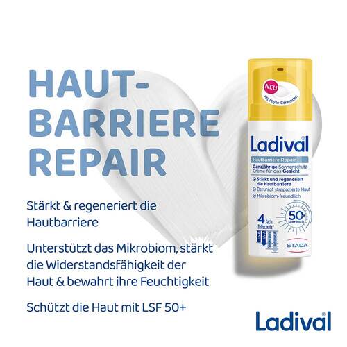 Ladival Hautbarriere Repair Sonnenschutz Creme LSF 50 + - 5