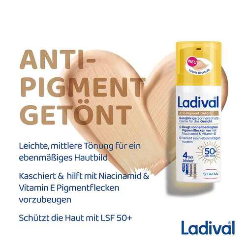 Ladival Anti-Pigment Sonnenschutz Creme get&ouml;nt LSF 50 + - 5